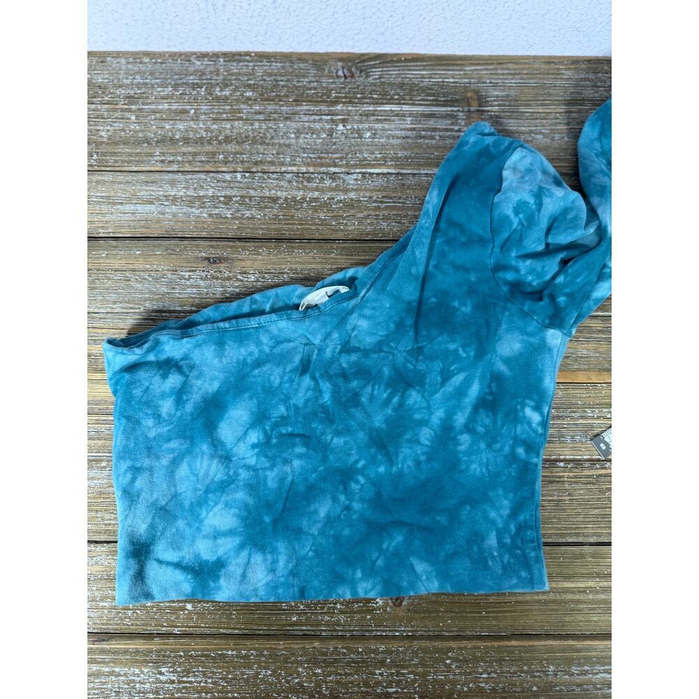 Better Be Teal Tie Dye One Shoulder Top Y2K Alt Indie Festival Grunge Small - Picture 6 of 6